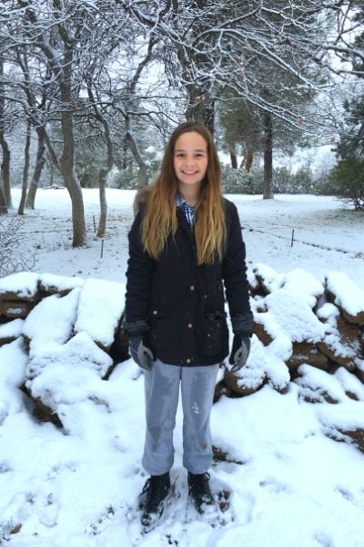 Teenager in the snow