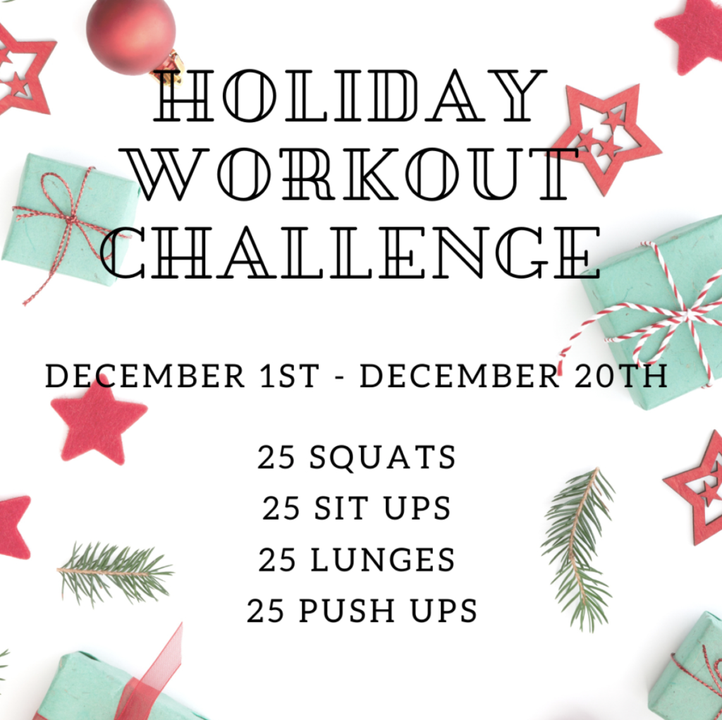 Holiday Workout Challenge from Chris Freytag on IG